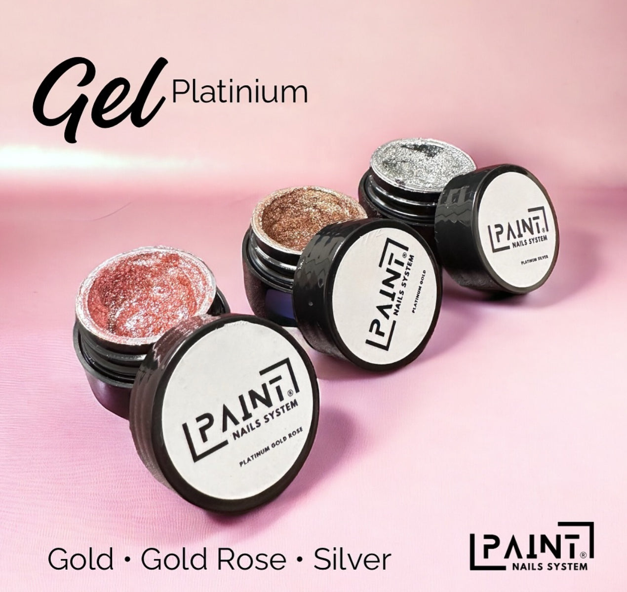 Gel Platinum Silver Paint Nails Systeam