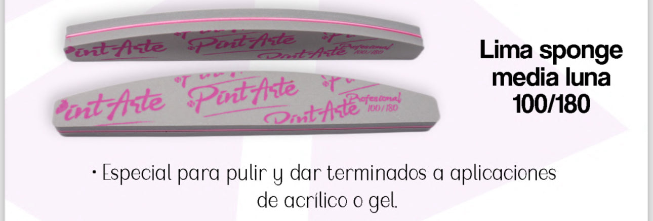 Lima sponge media luna 100/180 PintArt Nails