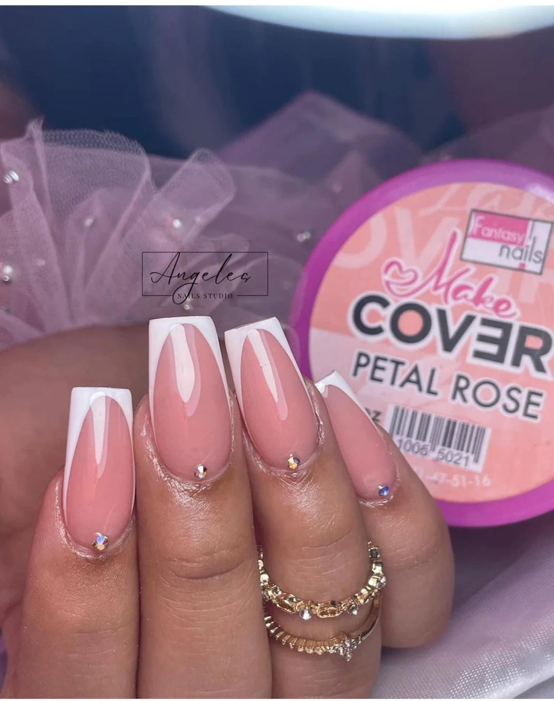 Acrílico Petal Rose Fantasy Nails