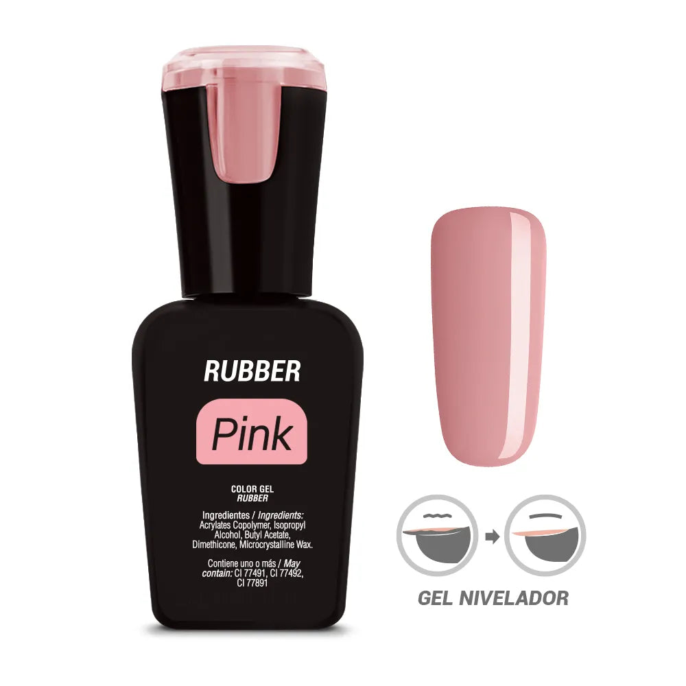 Rubber Pink & beige Organic