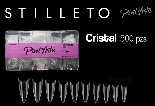 TIPS stilleto  CRISTARL 500 piezas PInt Art Nails