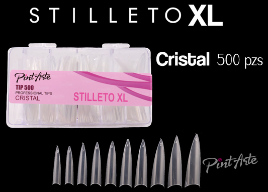 TIPS stilleto XL CRISTARL 500 piezas PInt Art Nails
