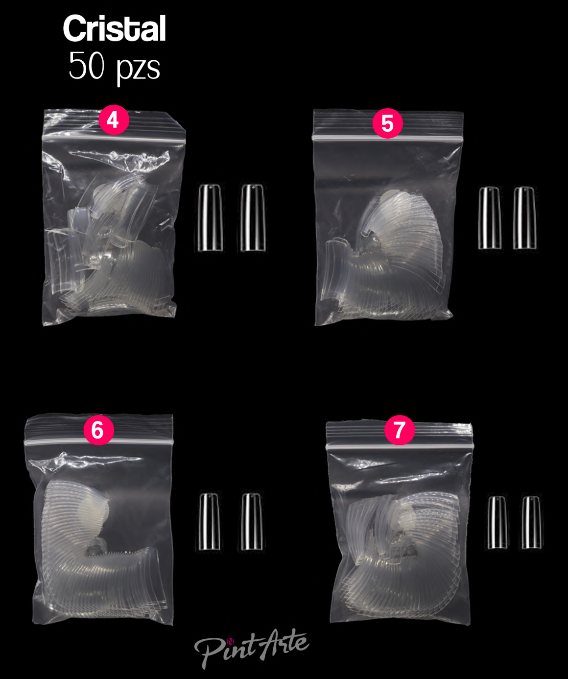 TIPS Por numeración Regular 50 pzas  PInt Art Nails