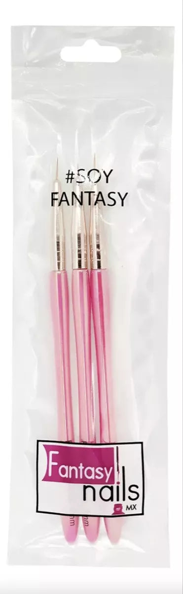Set 3  Pinceles Liner Para Decoracion Fantasy Nails