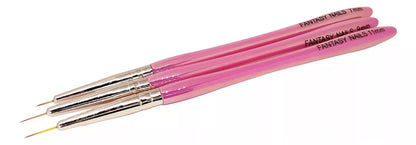 Set 3  Pinceles Liner Para Decoracion Fantasy Nails